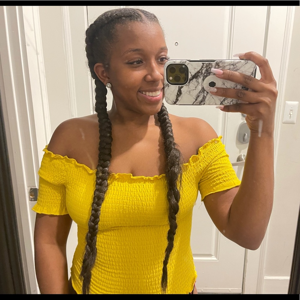 Yellow crop top